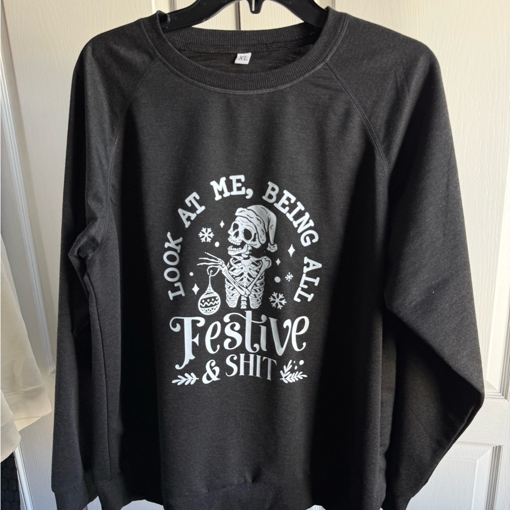 Black Festive Skeleton Sweater